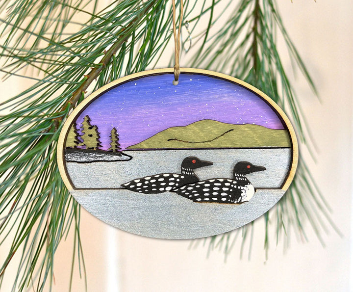 Loons Wooden Ornament