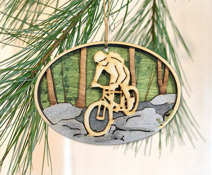 Mountain Biking Ornament
