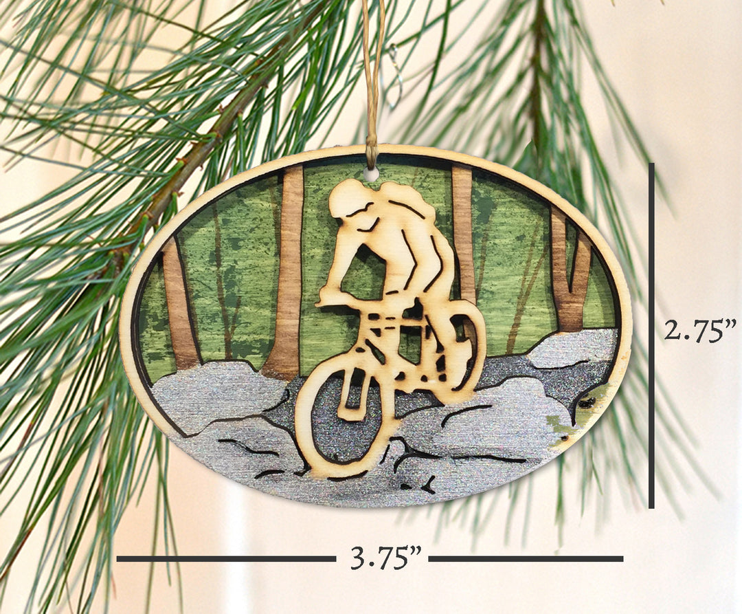 Mountain Biking Ornament