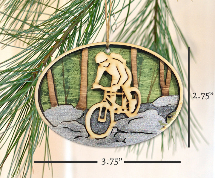 Mountain Biking Ornament
