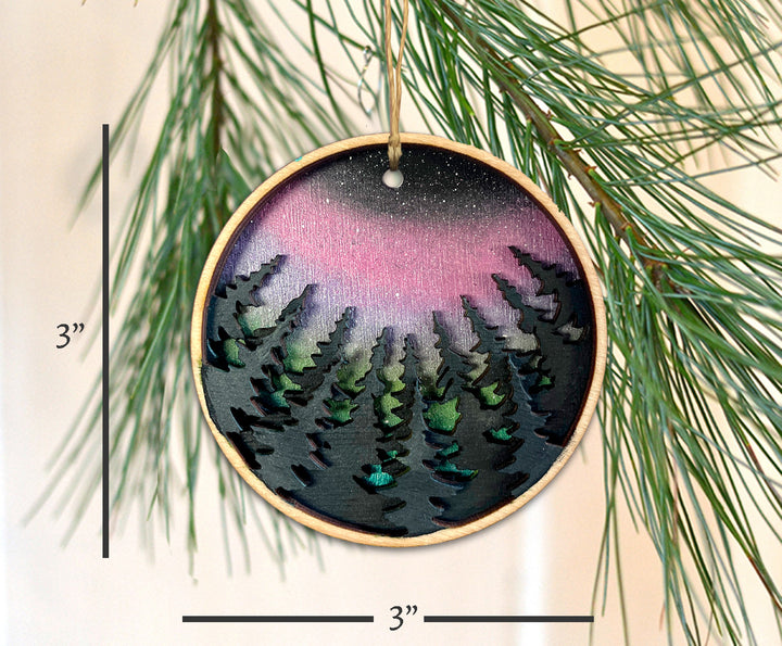 Northern Lights Wooden Ornament