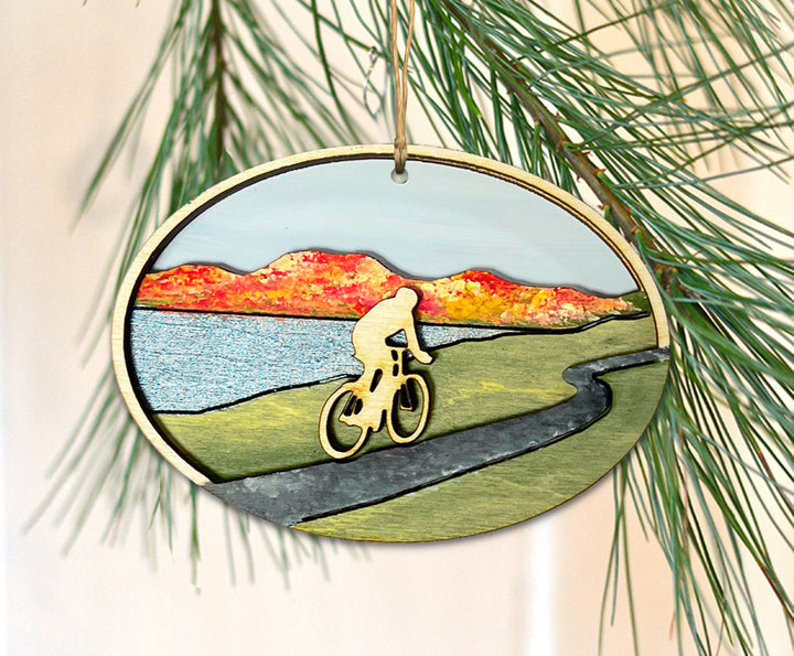 Road Biking Ornament