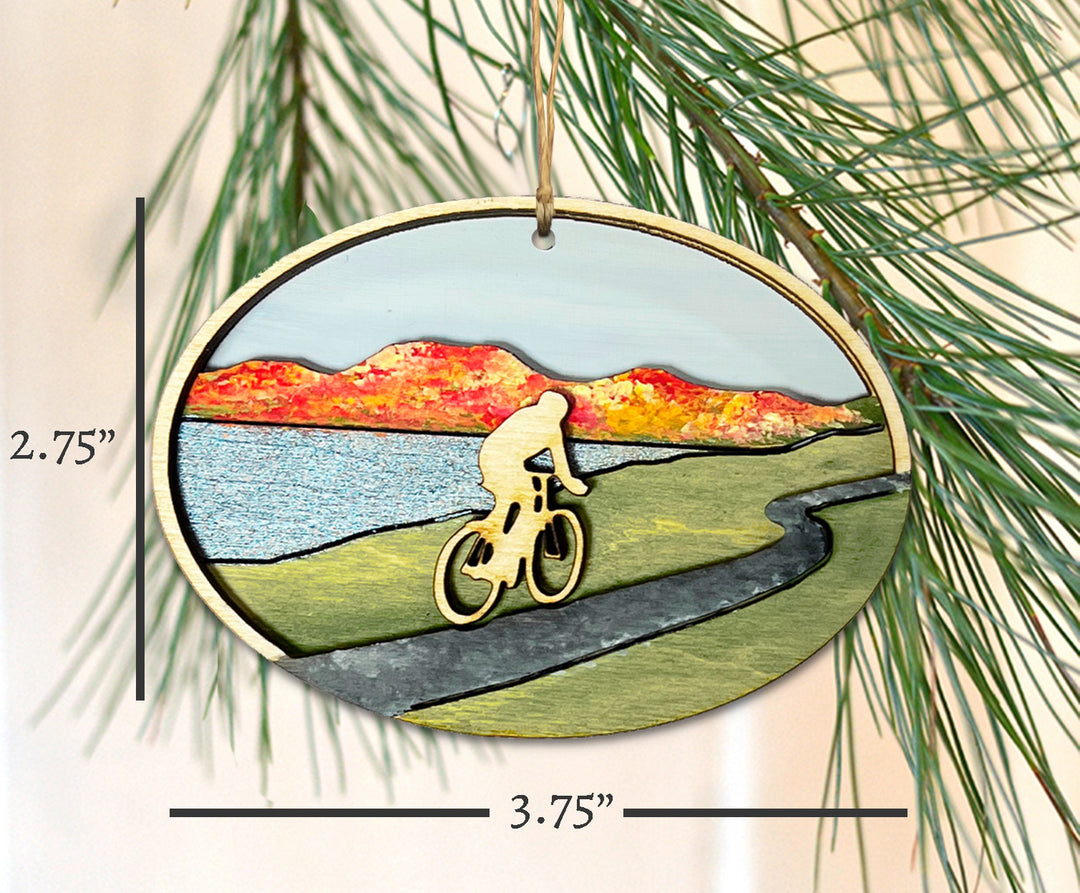 Road Biking Ornament