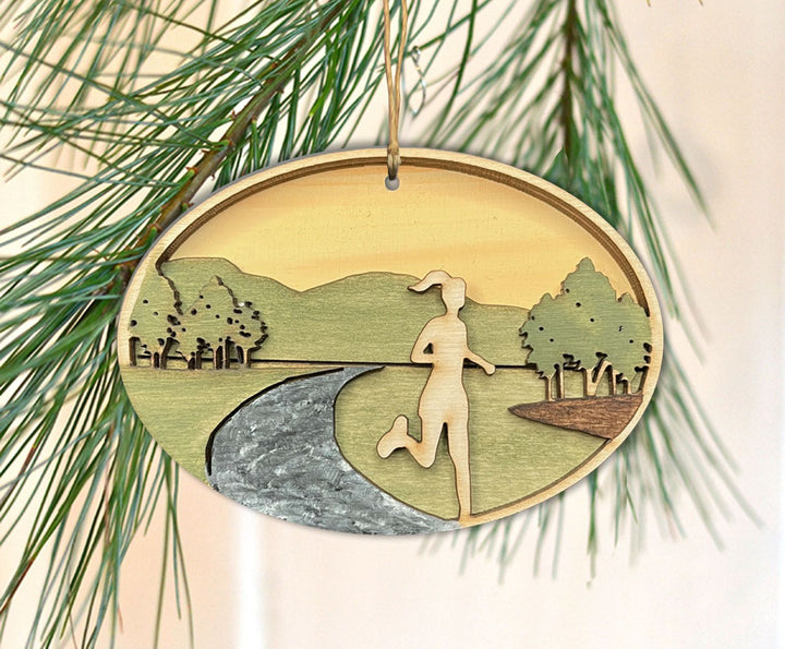 Running Wooden Ornament