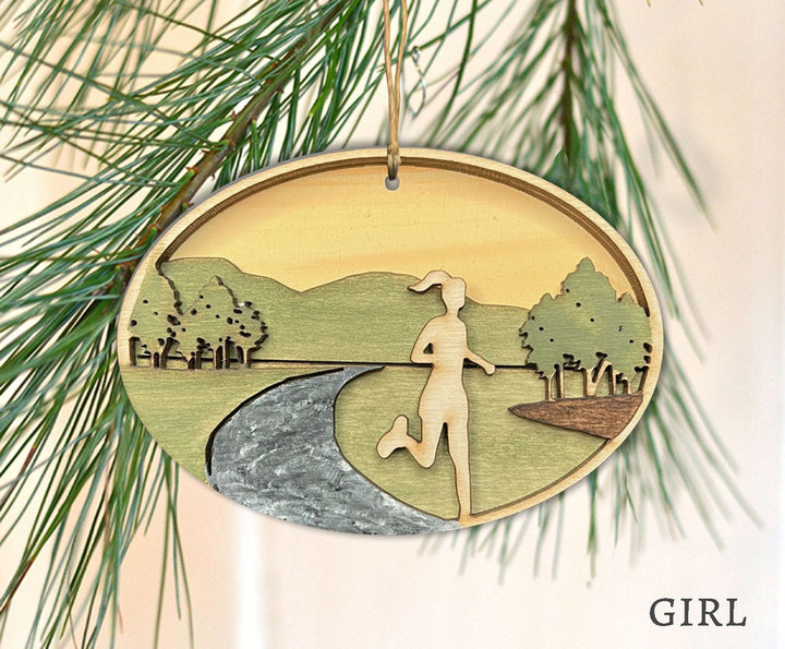 Running Wooden Ornament