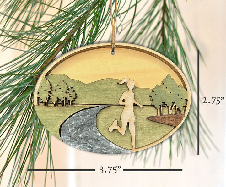 Running Wooden Ornament