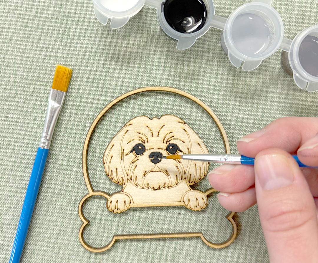 Shih Tzu DIY Dog Ornament Painting Kit