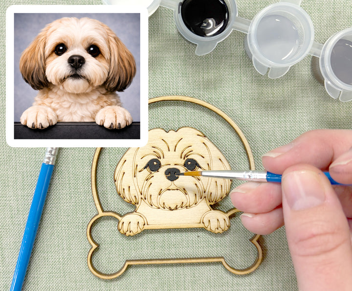 Shih Tzu DIY Dog Ornament Painting Kit
