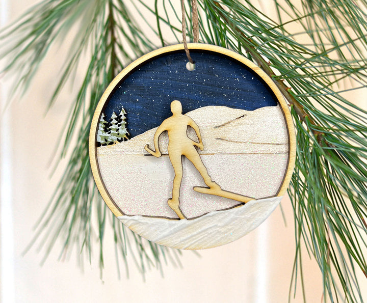 Cross Country Skiing Ornament