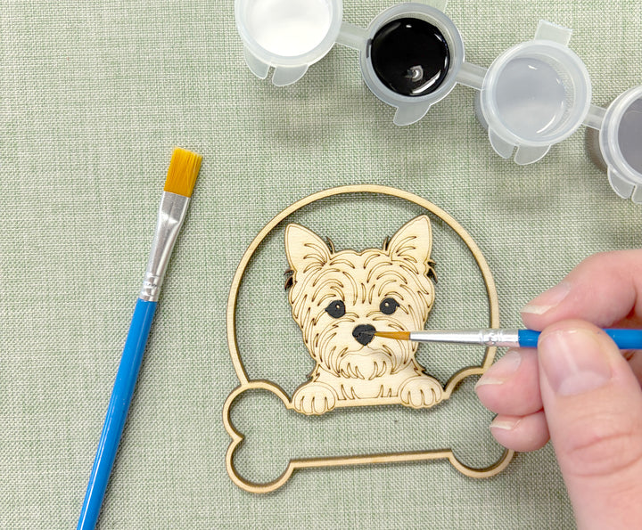 Yorkie DIY Dog Ornament Painting Kit