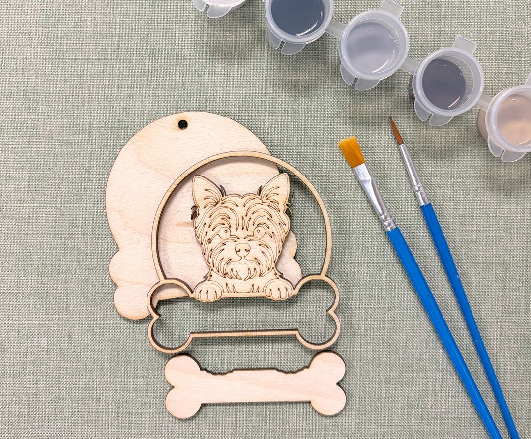 Yorkie DIY Dog Ornament Painting Kit
