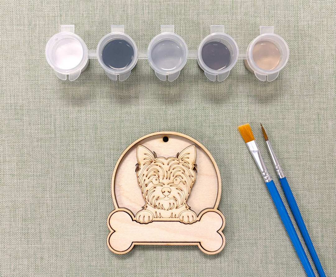 Yorkie DIY Dog Ornament Painting Kit