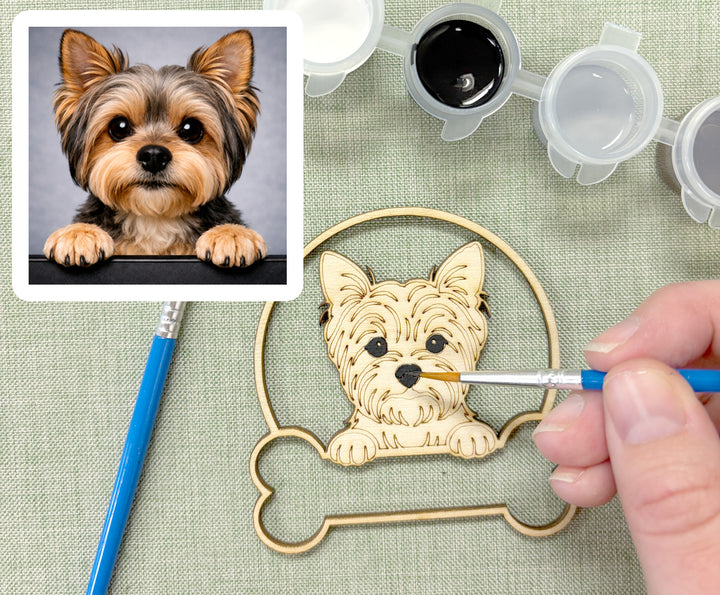 Yorkie DIY Dog Ornament Painting Kit