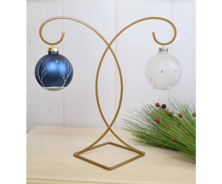 Gold double ornament stand
