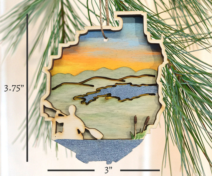 Adirondack Park Kayak Ornament