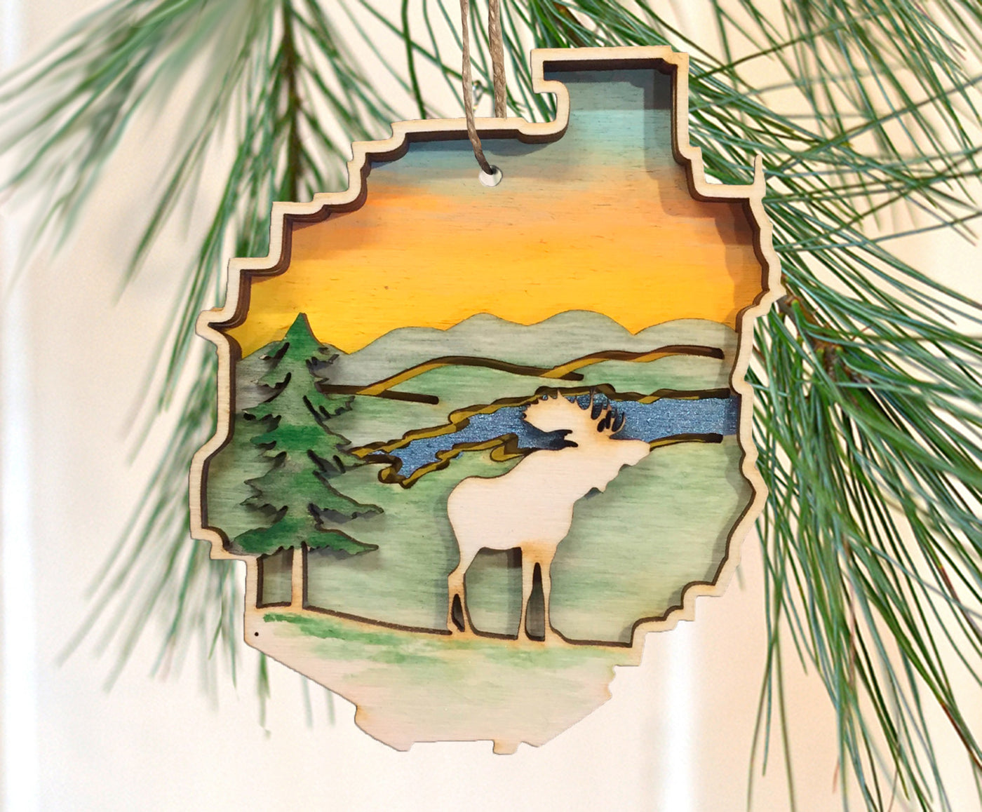 Adirondack Park Moose Ornament