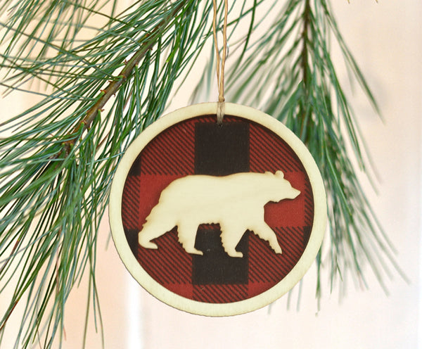Buffalo Check Plaid Animal Ornaments