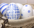 Blue Easter egg set Ceramic Eggs