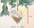 Blush Pink Valentines Day flowers Heart ornament