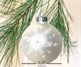 Size for snowflake Christmas ornament