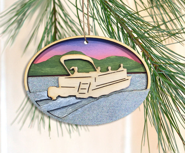 Pontoon Boat Ornament
