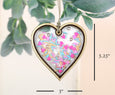 Sprinkles Valentines Day resin Heart ornament
