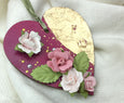 Wine red Valentines Day flowers Heart ornament
