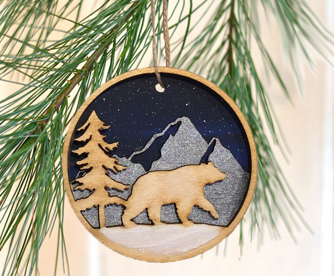 Wooden Bear Ornament