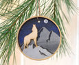Wooden Wolf Ornament